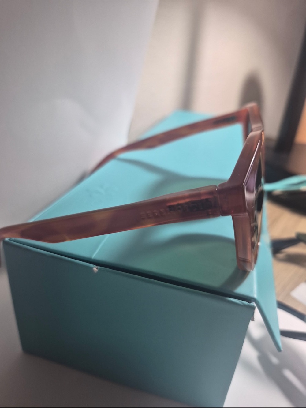 Serengeti Transparent Pink Rectangular Women’s Sunglasses